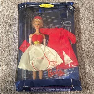 NEW IN BOX Silken Flame Barbie Doll with Red and White Dress
